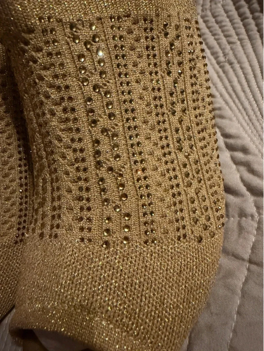 Lauren Lorraine Gold Beaded Wedge Heels Size 10